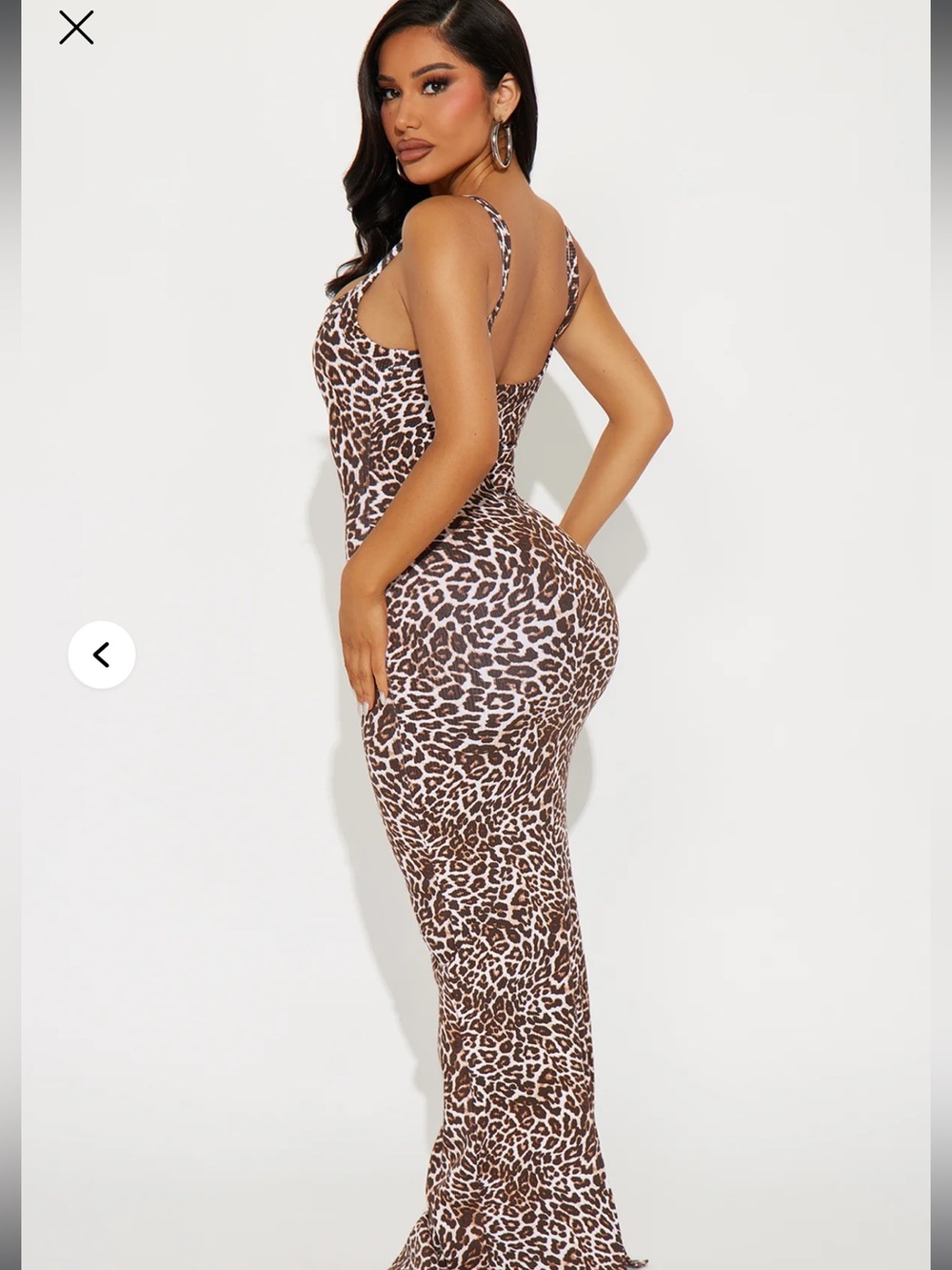 Fashion Nova Brown Snatched Leopard Print Maxi Dress - Picture 2 of 4